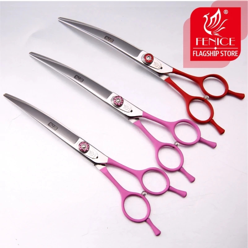Grooming Scissors - Профессиональные изогнутые ножницы Fenice JP440C для