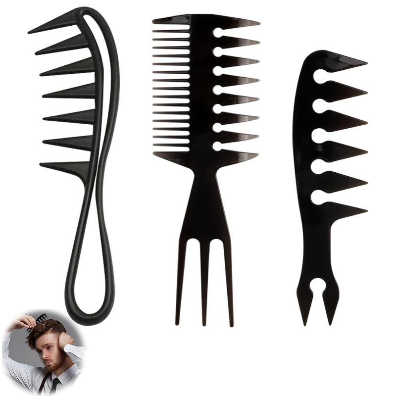 Men'S Grooming Hairstyles - Расческа с широкими зубьями (1/3 шт.)